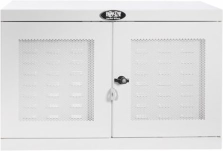 UV Charging Station Cabinet, Hospital-Grade, 16 USB Ports, 2.4A per Port, Antimicrobial, White
