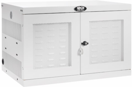 UV Charging Station Cabinet, Hospital-Grade, 16 USB Ports, 2.4A per Port, Antimicrobial, White