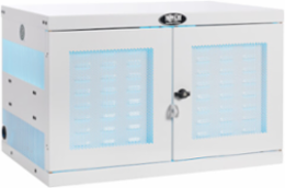 UV Charging Station Cabinet, Hospital-Grade, 16 USB Ports, 2.4A per Port, Antimicrobial, White