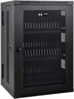 48-Device USB Charging Station Cabinet, 2.4A Charging, Black