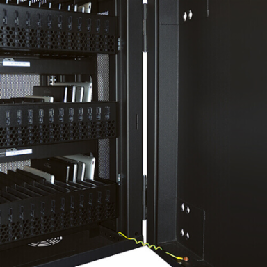 48-Device USB Charging Station Cabinet, 2.4A Charging, Black