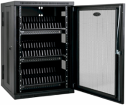 48-Device USB Charging Station Cabinet, 2.4A Charging, Black