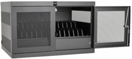 16-Device Charging Station Cabinet, Adjustable for Laptops up to 15 Inch