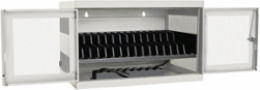 16-Device AC Charging Station Cabinet for Laptops, 10-Foot Cord, White