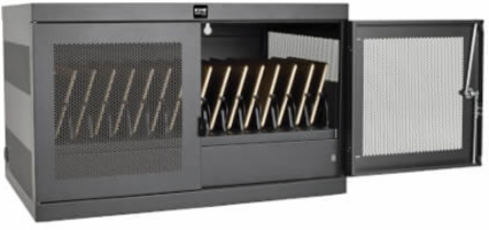 16-Device USB Charging Station Cabinet, 2.4A Charging, Durable Steel Construction
