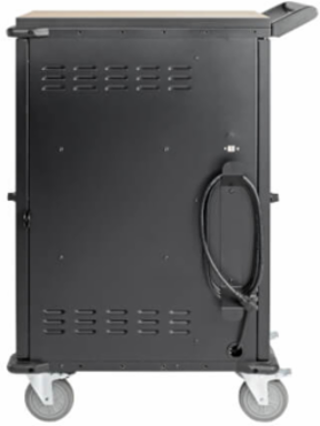 21-Device AC Charging Station, 120V, Mobile Cart, Black, 10 ft Cord
