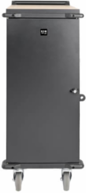21-Device AC Charging Station, 120V, Mobile Cart, Black, 10 ft Cord