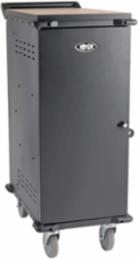 21-Device AC Charging Station, 120V, Mobile Cart, Black, 10 ft Cord