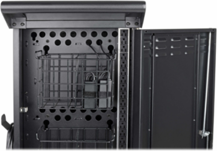 27-Device AC Charging Station, 120V, Mobile Cart, 10 ft Cord, Black