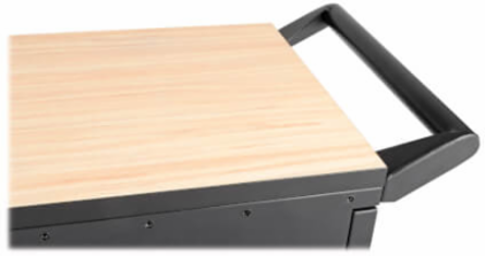 27-Device AC Charging Station, 120V, Mobile Cart, 10 ft Cord, Black