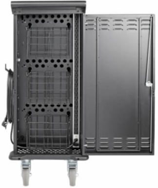 27-Device AC Charging Station, 120V, Mobile Cart, 10 ft Cord, Black