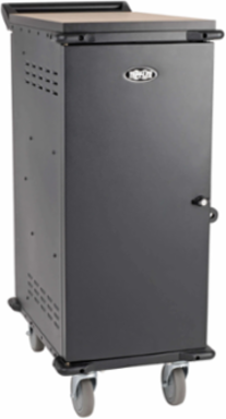 27-Device AC Charging Station, 120V, Mobile Cart, 10 ft Cord, Black