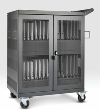 32-Device AC Charging Cart for Chromebooks, 10.5 x 1.5 x 15.4 Inch Slots
