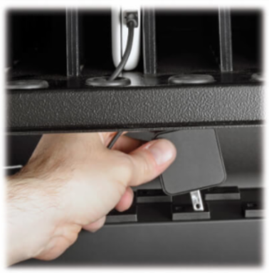 32-Device AC Charging Cart for Chromebooks, 10.5 x 1.5 x 15.4 Inch Slots