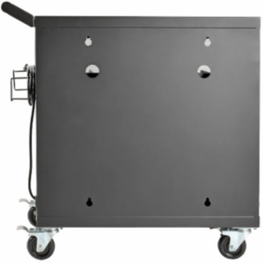 Mobile 32-Device USB Charging Station Cart, 2.4A Ports, Black
