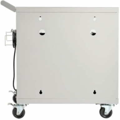 32-Device Mobile USB Charging Cart, 2.4A Ports, Secure Locking, White