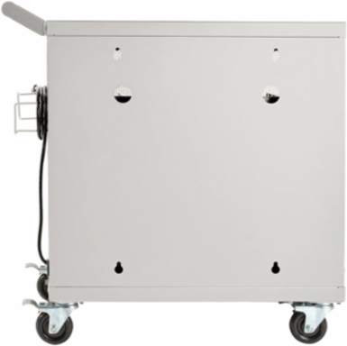 32-Device Mobile USB Charging Cart, 2.4A Ports, Secure Locking, White