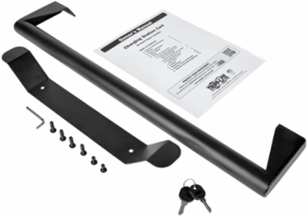 Mobile Charging Cart for 36 Devices up to 15 Inch, Black, AC Charging, Timed Zones