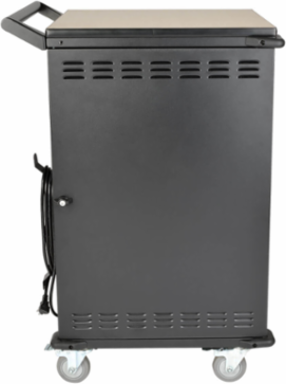 Mobile Charging Cart for 36 Devices up to 15 Inch, Black, AC Charging, Timed Zones