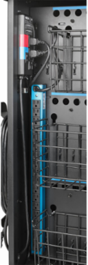 Mobile Charging Cart for 36 Devices up to 15 Inch, Black, AC Charging, Timed Zones