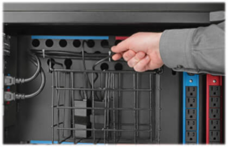 Mobile Charging Cart for 45 Devices, 120V, 10 ft Cord, Black, 110 lbs