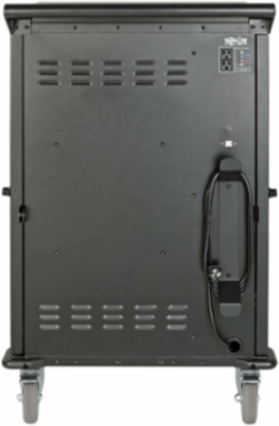 Mobile Charging Cart for 45 Devices, 120V, 10 ft Cord, Black, 110 lbs