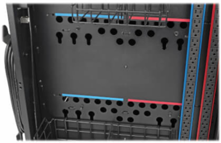 48-Device Mobile Charging Cart, 10 ft Cord, Black, 120V NEMA 5-15P