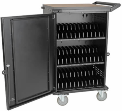 36-Device AC Charging Station Cart, 230V, Mobile, Charges Devices Up to 15 Inch