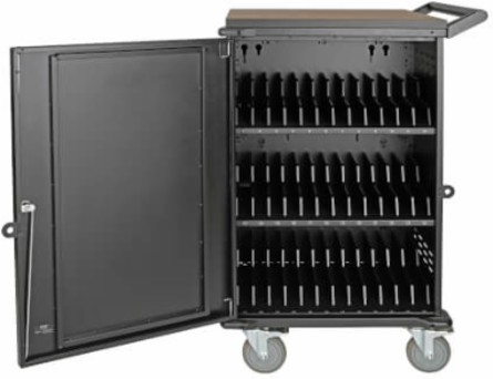 36-Device AC Charging Station Cart, 230V, Mobile, Charges Devices Up to 15 Inch