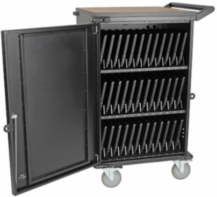 36-Device AC Charging Station Cart, 230V, Mobile, Charges Devices Up to 15 Inch