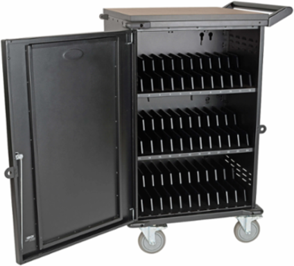 36-Device AC Charging Station Cart, 230V, Mobile, Charges Devices Up to 15 Inch