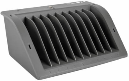 10-Device AC Charging Station with Surge Protection, 2880 Joules, Desktop Cabinet