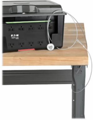 10-Device AC Charging Station with Surge Protection, 2880 Joules, Desktop Cabinet