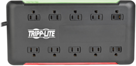 10-Device AC Charging Station with Surge Protection, 2880 Joules, Desktop Cabinet