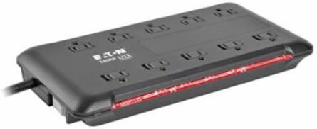 10-Device AC Charging Station with Surge Protection, 2880 Joules, Desktop Cabinet