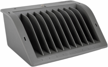 10-Device AC Charging Station with Surge Protection, 2880 Joules, Desktop Cabinet