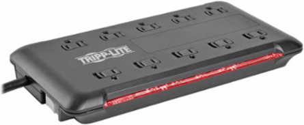 10-Device AC Charging Station with Surge Protection, 2880 Joules, Desktop Cabinet
