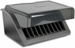10-Device AC Charging Station with Surge Protection, 2880 Joules, Desktop Cabinet