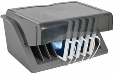 10-Device USB Charging Station for Tablets, 10 Ports, 2.4A Per Port