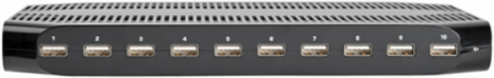 10-Device USB Charging Station for Tablets, 10 Ports, 2.4A Per Port