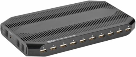 10-Device USB Charging Station for Tablets, 10 Ports, 2.4A Per Port