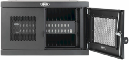 32-Device USB Charging Station with Locking Enclosure, Fast 2.4A Charging