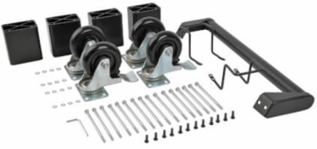 Mobile Cart Conversion Kit for 16-Device Charging Stations, 350 lb Capacity