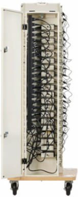 20-Device AC Charging Station Tower, 52.83 x 17.80 x 22.20 Inch, White