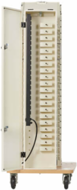 20-Device AC Charging Station Tower, 52.83 x 17.80 x 22.20 Inch, White