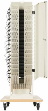 20-Device AC Charging Station Tower, 52.83 x 17.80 x 22.20 Inch, White