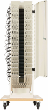 16-Device AC Charging Station Tower, White, Charge 32 Devices with 15A Ports