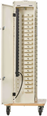 16-Device AC Charging Station Tower, White, Charge 32 Devices with 15A Ports