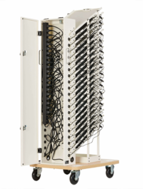 16-Device AC Charging Station Tower, White, Charge 32 Devices with 15A Ports