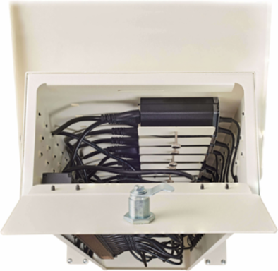 20-Device AC Charging Station Towers - Open Frame, White, 10 ft Cord, 40 Devices Total